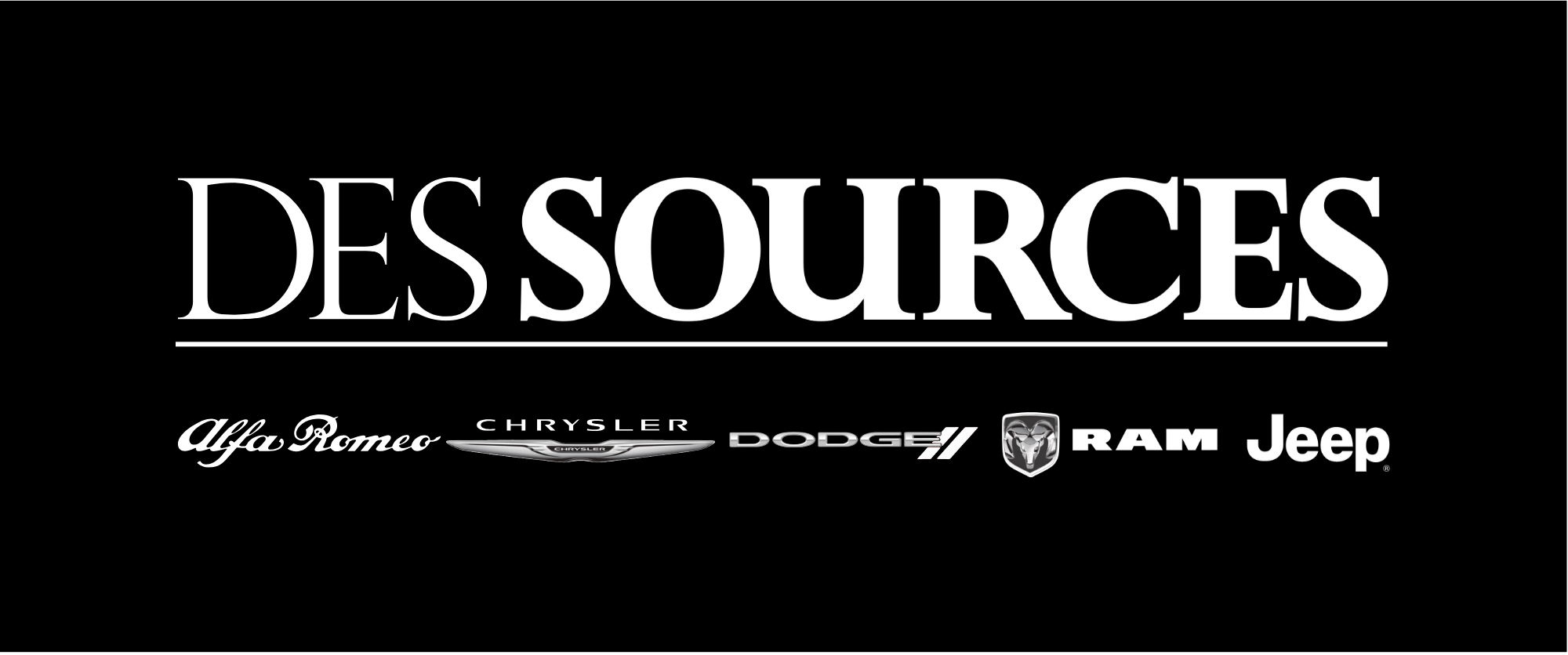 Des Sources Dodge Jeep RAM Chrysler logo